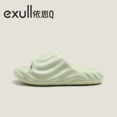 exull/依思Q拖鞋女2023新款女士一字拖厚底防滑静音软底浴室凉拖图片