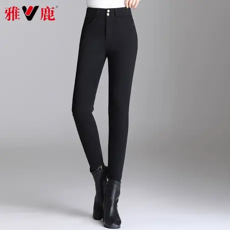 雅鹿时尚修身羽绒裤女2022冬季新款保暖加厚裤子显瘦百搭直筒裤潮图片