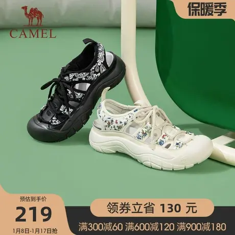 骆驼女鞋2023夏季新款包头凉鞋女休闲户外鞋子沙滩鞋运动凉鞋女商品大图