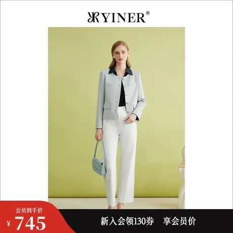 【醋酸系列】YINER音儿专选女装春季毛圈香风短外套图片