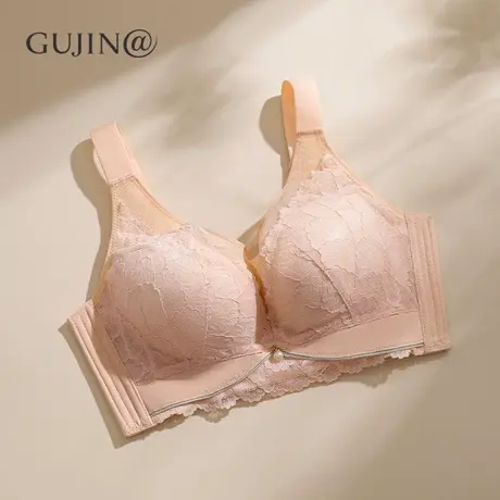 古今@内衣女大胸显小胸聚拢薄款收副乳防下垂透气无钢圈文胸罩图片