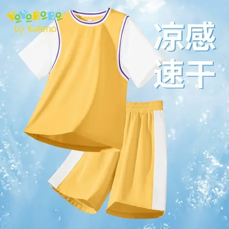 班尼路YBB系列男童篮球服套装儿童夏季速干运动服小男孩薄款夏装商品大图