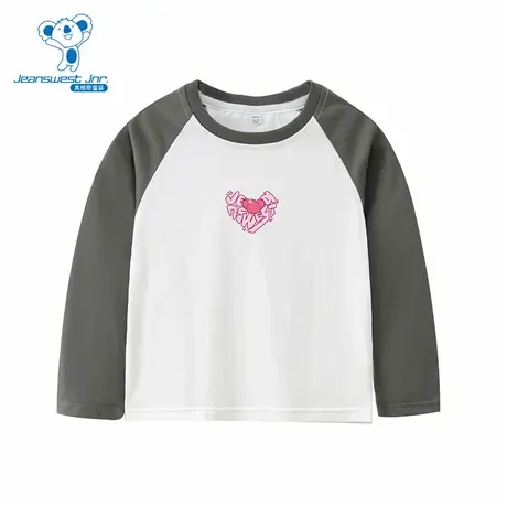 GD真维斯童装2025夏季新款 休闲合身插肩袖撞色圆领短袖T恤上衣图片