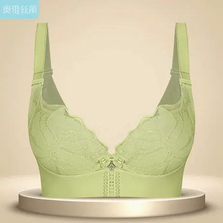 奥维丝丽2025年新款内衣女中薄款聚拢收副乳调整型上托蕾丝文胸女商品大图