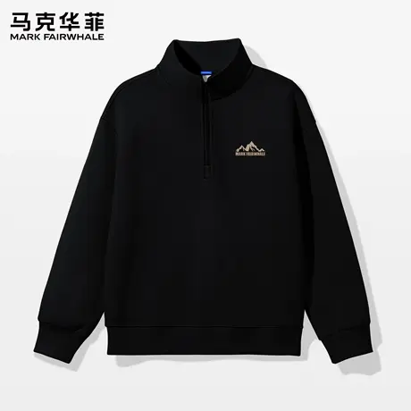 马克华菲美式运动男款卫衣春秋季半拉链休闲外套男士长袖上衣潮X图片