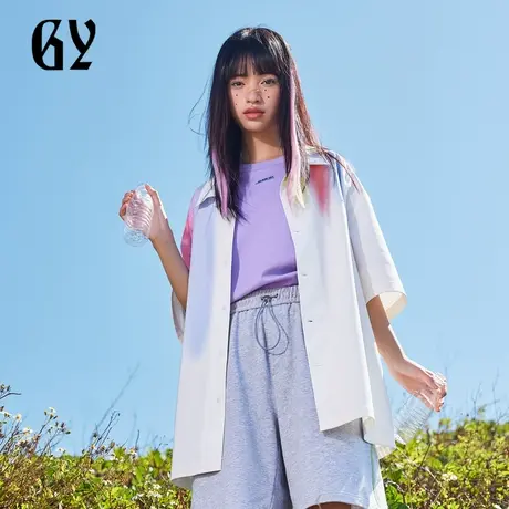 雅戈尔奥莱 GY男装夏季吸湿透气简约经典男士短袖衬衫商品大图