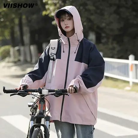 户外冲锋夹克外套男春秋季2023新款潮牌时尚登山服防水连帽夹克商品大图