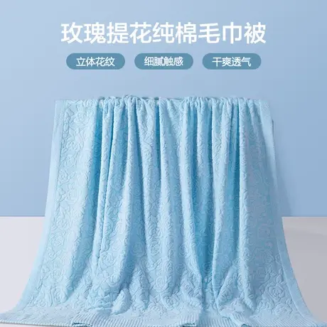 恒源祥老式毛巾被纯棉提花全棉夏季薄款空调毯单双人床单夏凉盖毯图片