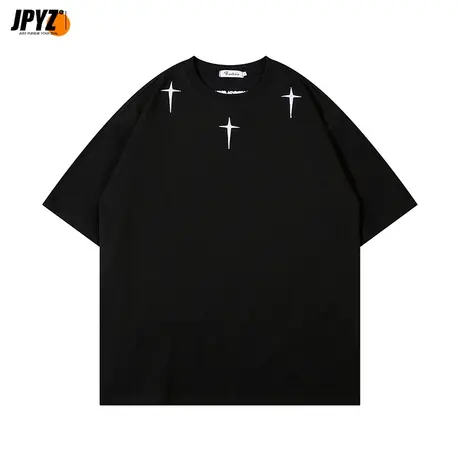 男装优选纯棉短袖t恤男士夏季纯棉刺绣半袖体恤男生上衣打底衫潮商品大图