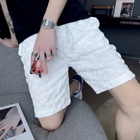 爱心短裤夏季ins潮牌外穿大裤衩设计感男运动五分裤学生潮流裤子商品大图