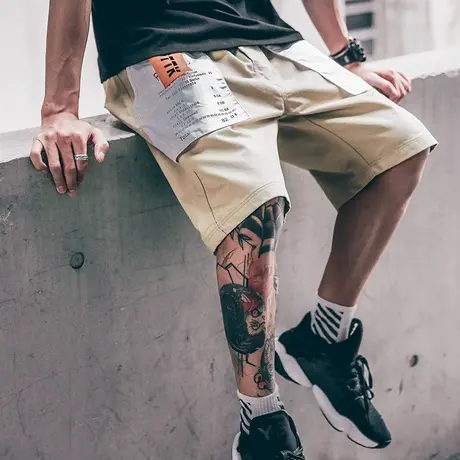 Nuthink机能风国潮街头短裤夏男潮牌宽松潮流裤子男款五分裤男裤商品大图