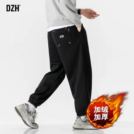 男士加绒运动裤男秋冬款男裤2024新款刺绣裤子冬款休闲裤重磅卫裤商品大图