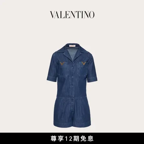 【12期免息】华伦天奴VALENTINO女士 CHAMBRAY 牛仔连体衣商品大图
