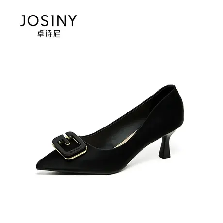 卓诗尼2023秋款高跟鞋女法式小众设计细跟单鞋性感名媛高级感配裙图片