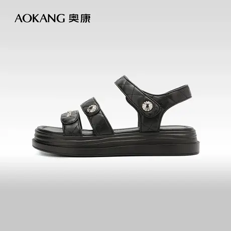 【门店发货】奥康女鞋 2023夏季新款厚底凉鞋松糕底休闲运动凉鞋图片
