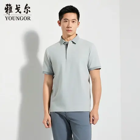 【商场同款】雅戈尔男士短袖POLO夏季新款官方商务休闲短袖T恤男商品大图