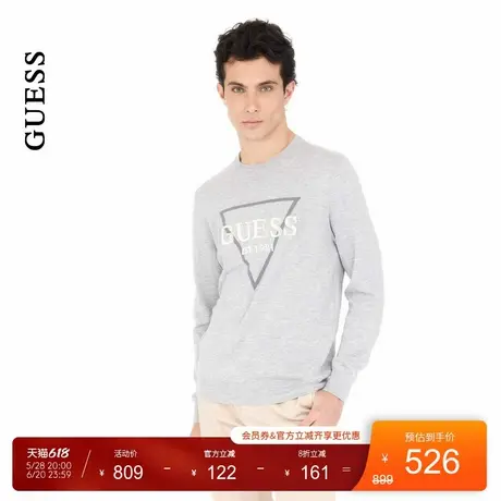 GUESS25年新款春季男士经典字母LOGO长袖圆领针织衫-M5RR02Z3KI1图片