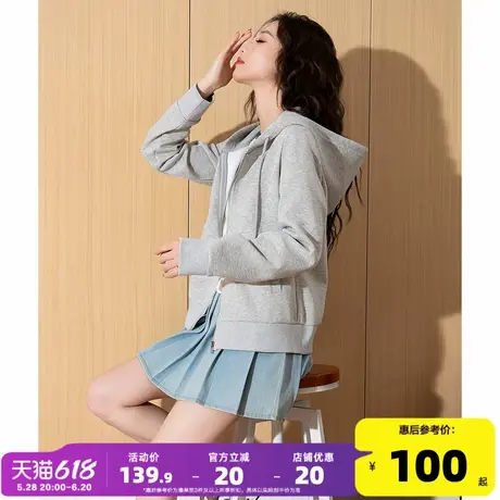 唐狮2025新款春季女圆领字母卫衣减龄可爱休闲韩系穿搭时尚潮流商品大图