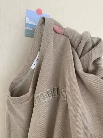 古着vintage圆领无帽卫衣女潮ins春秋薄款设计感小众chic长袖上衣商品大图