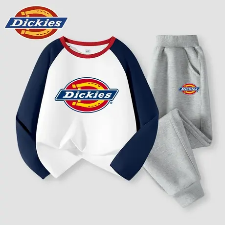 Dickies童装男童套装春秋款儿童秋季运动体恤女孩秋款拼接t恤潮A商品大图