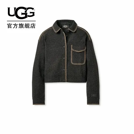 UGG秋季新款女士时尚舒适纯色翻领纽扣长袖休闲外套上衣 1172213商品大图