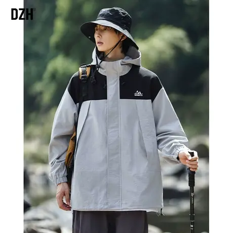 男士登山服冲锋衣男外套秋装2023新款夹克衫旅游穿搭登山服防风衣商品大图