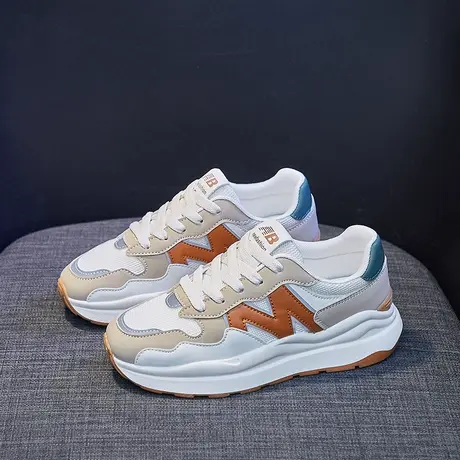 Betoo 阿甘鞋女百搭2022年秋季新款厚底休闲运动鞋老爹鞋女ins潮商品大图