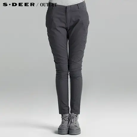 sdeer圣迪奥女装春英伦风女式长裤显瘦休闲裤3380897商品大图