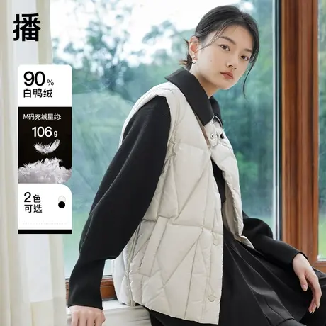 【聚划算直播】播羽绒马甲DDQ4RD5222几何方阵商品大图