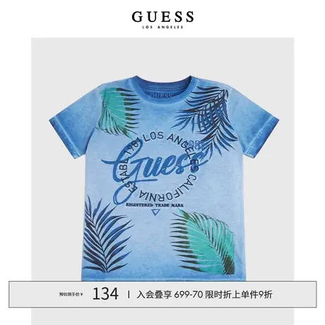 【38上新季】GUESS小男孩复古涂鸦印花街头短袖T恤商品大图