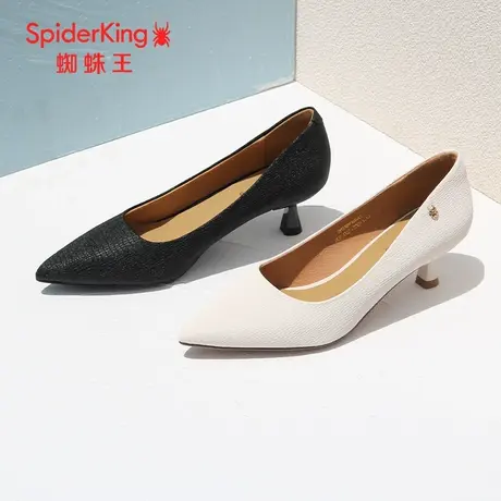 蜘蛛王断码清仓正品女鞋2022秋商场新款高跟鞋小高跟工作上班软底图片