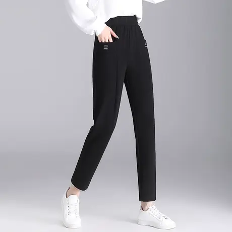 哈伦裤女黑色2023春秋新款宽松显瘦女裤秋季休闲小个子萝卜裤子图片