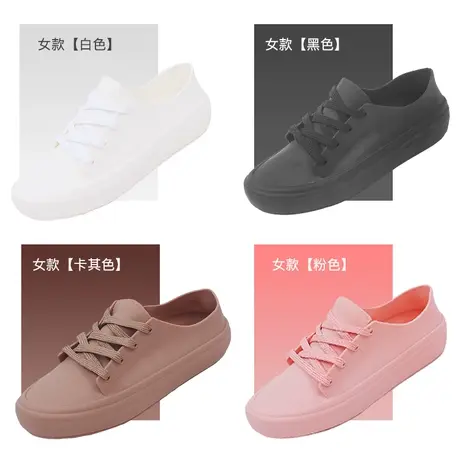 雨鞋女时尚款外穿水鞋雨靴短筒防水鞋女款冬学生雨天防滑低帮胶鞋商品大图