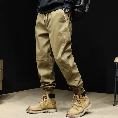 美式春秋款工装裤子男2023新款男裤束脚男士秋季潮流百搭休闲裤男商品大图