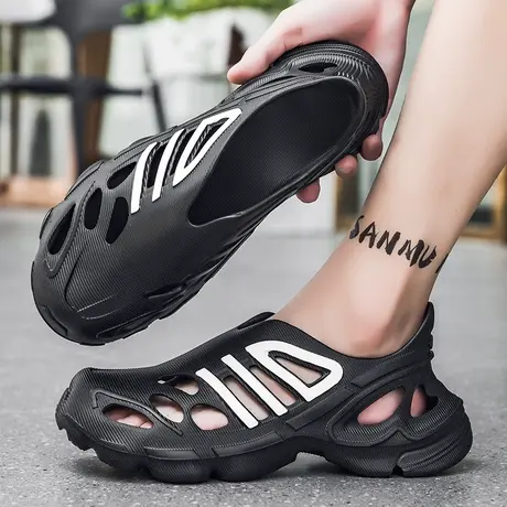 雨鞋男2023夏季外穿时尚防水防滑厨房洗车工作鞋户外休闲沙滩水鞋商品大图