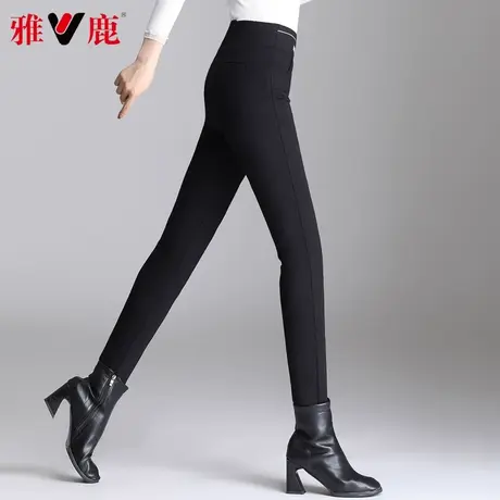 雅鹿品牌修身羽绒裤女2022冬季新款保暖加厚裤子减龄休闲直筒裤潮图片