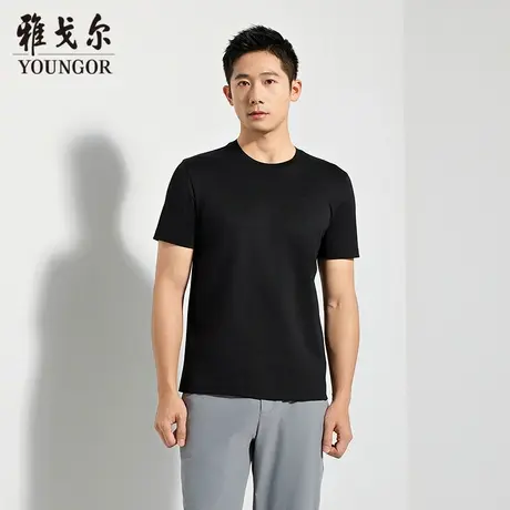 【商场同款】雅戈尔男士短袖T恤夏季新款官方商务休闲短袖T恤男商品大图