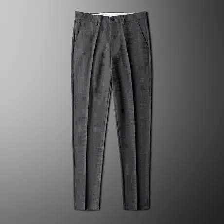 夏季裤子男士九分小西裤男款直筒商务正装冰丝休闲裤西装长裤子男商品大图