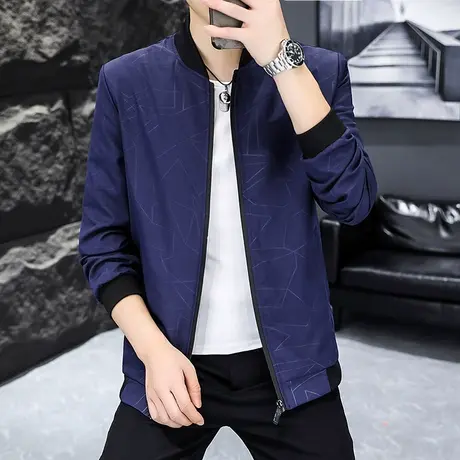 春季棒球服夹克男宽松薄款休闲修身百搭飞行服春秋款韩版男士外套商品大图