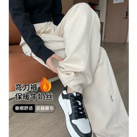 唐狮2025年春季新款女休闲加厚阔腿香蕉裤zy商品大图