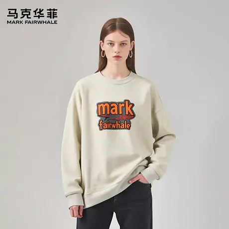 马克华菲 deer 最新款设计感印花圆领卫衣男款秋季宽松舒适外套女商品大图