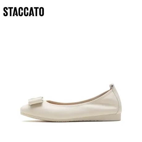 思加图新款奶油鞋百搭通勤平底鞋休闲单鞋女鞋子C2581CQ2商品大图