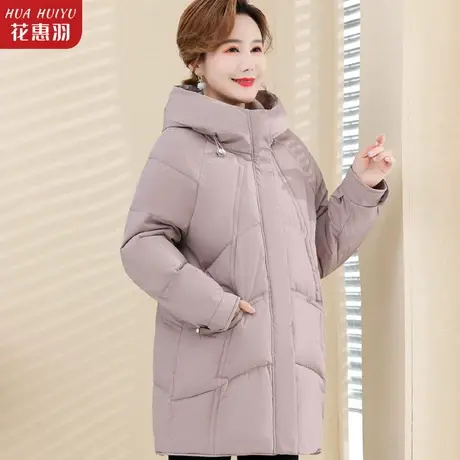 妈妈冬装外套中长款棉服羽绒棉服中年女秋冬棉衣中老年人宽松棉袄图片