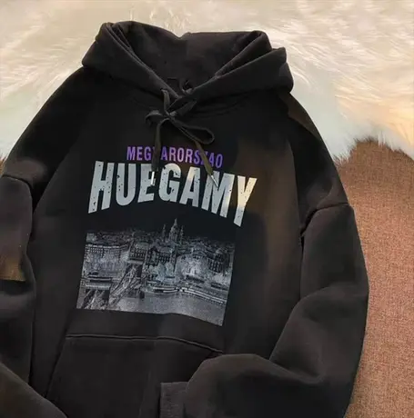 连帽卫衣女秋冬韩版宽松ins百搭原宿bf慵懒风学生加绒加厚外套潮商品大图