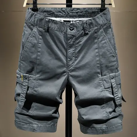 夏季薄款短裤男士潮牌休闲运动五分外穿沙滩男裤中裤宽松工装裤子图片