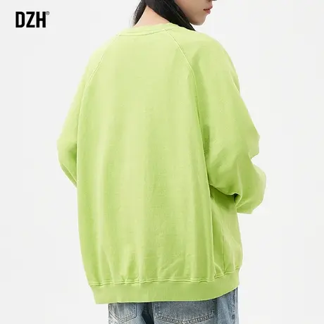 情侣纯色重磅卫衣男春秋季潮牌圆领长袖上衣宽松纯棉情侣装秋款潮商品大图