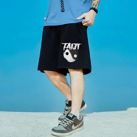 夏季薄款篮球国潮高街加肥加大宽松大码胖子国潮短裤男潮牌五分裤图片