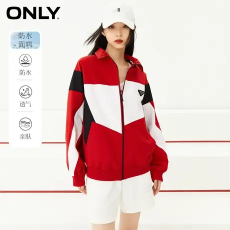 ONLY奥莱春季时尚休闲拒水面料字母设计长袖外套女商品大图