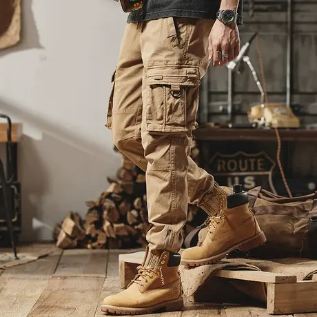 复古日系工装裤男时尚宽松男士休闲长裤时尚百搭男秋冬裤潮流男装商品大图