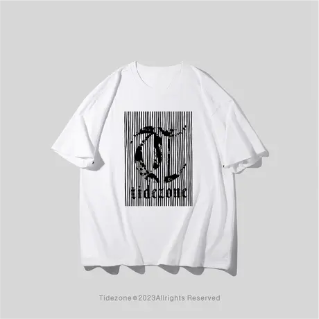 Ohlyah潮牌字母印花重磅纯棉短袖男女同款宽松圆领休闲中性T恤ins图片